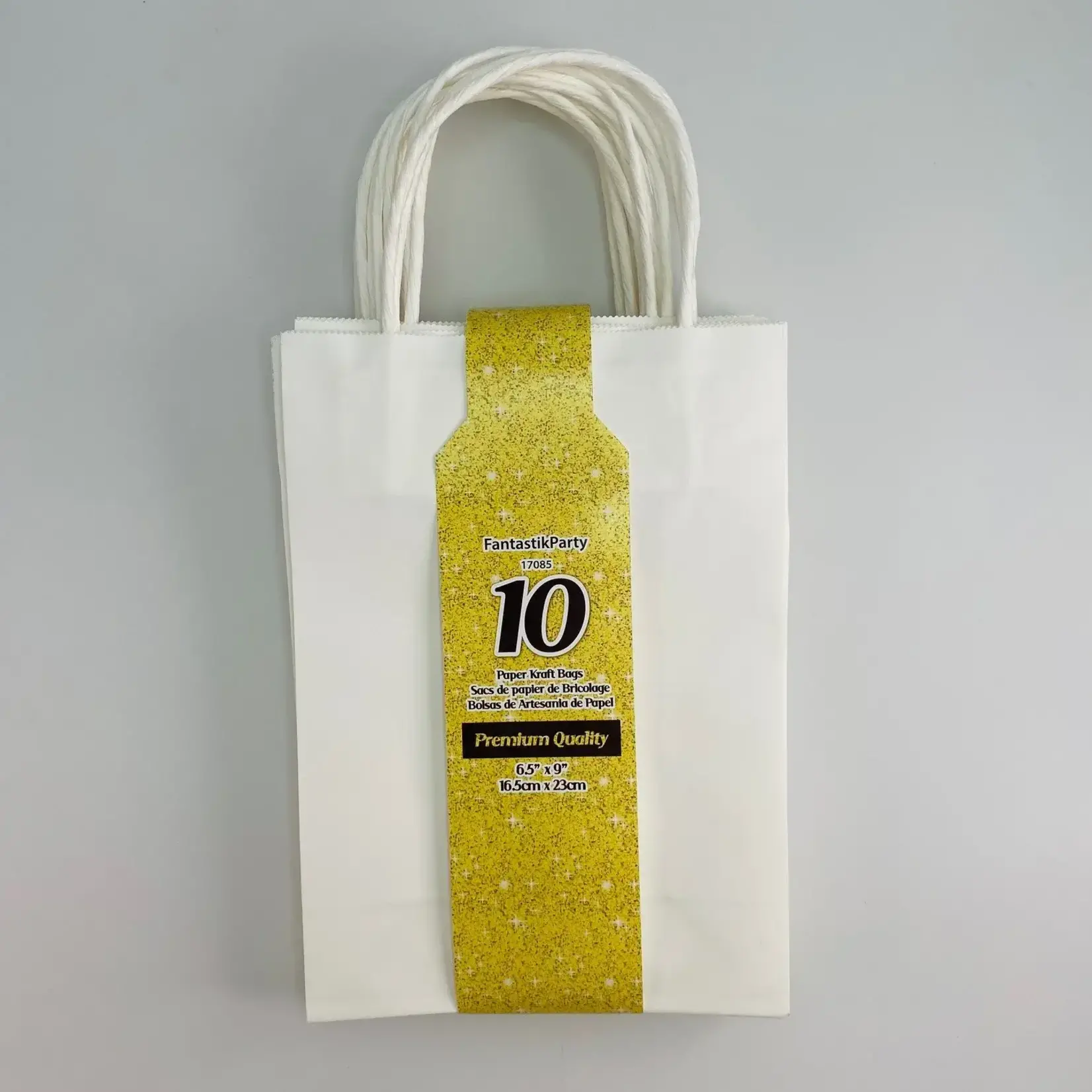 10ct Solid Color Favor Bag White