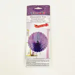 Decor Paper Tissue Fan 16 Inches  Lavender