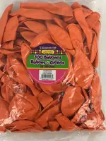 Color Fantastik Helium 12 Inch Bulk Balloons (100 pcs) Orange