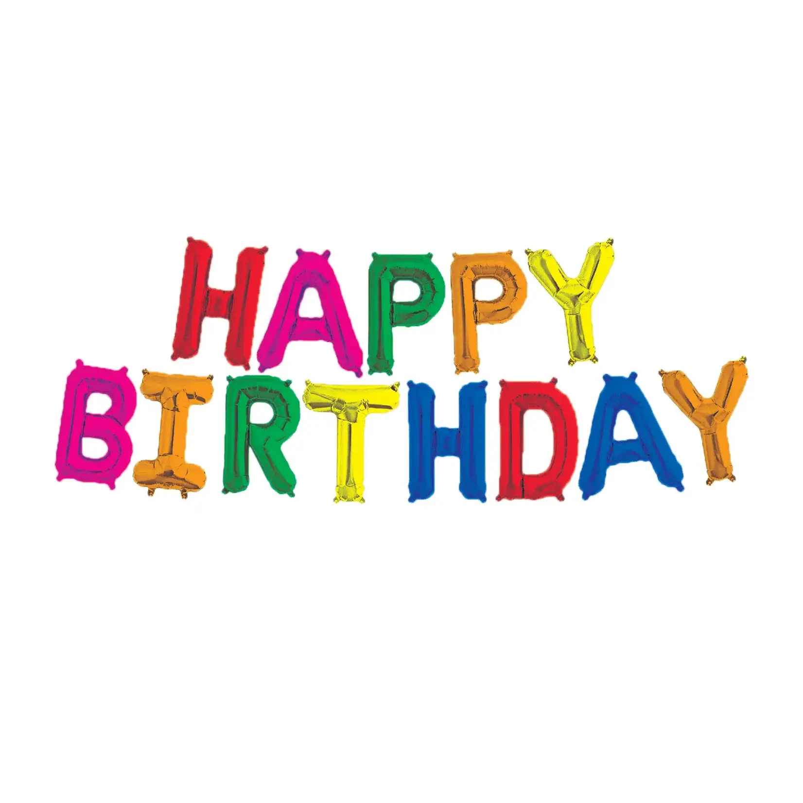 16 inches Happy Birthday Foil Balloons Bunting Multi
