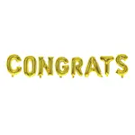 16" Congrats Foil Balloon Bunting - Gold