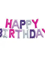 16" Happy Birthday Foil Balloons Bunting Multi