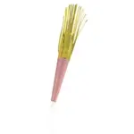 8CT 8" Glittery Horns With Fringe - Pink