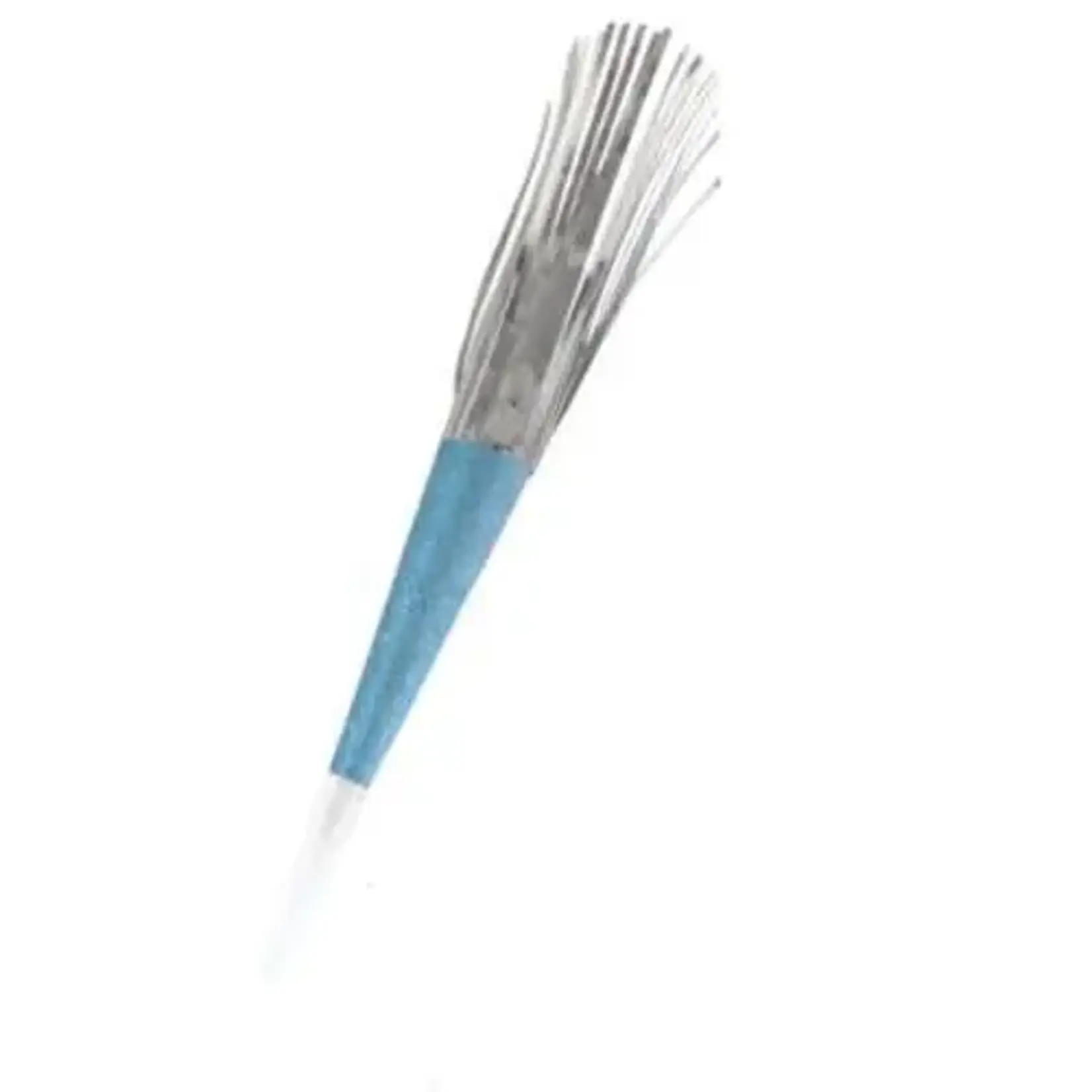 8CT 8" Glittery Horns With Fringe - Baby Blue