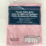 Plastic Table Rectangle Skirt 14ft x 29" -  Pastel Pink
