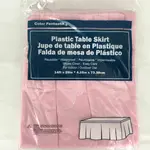 Plastic Table Rectangle Skirt 14ft x 29" -  Pastel Pink
