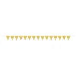 Pennant Banner Glitter 12Ft - Gold