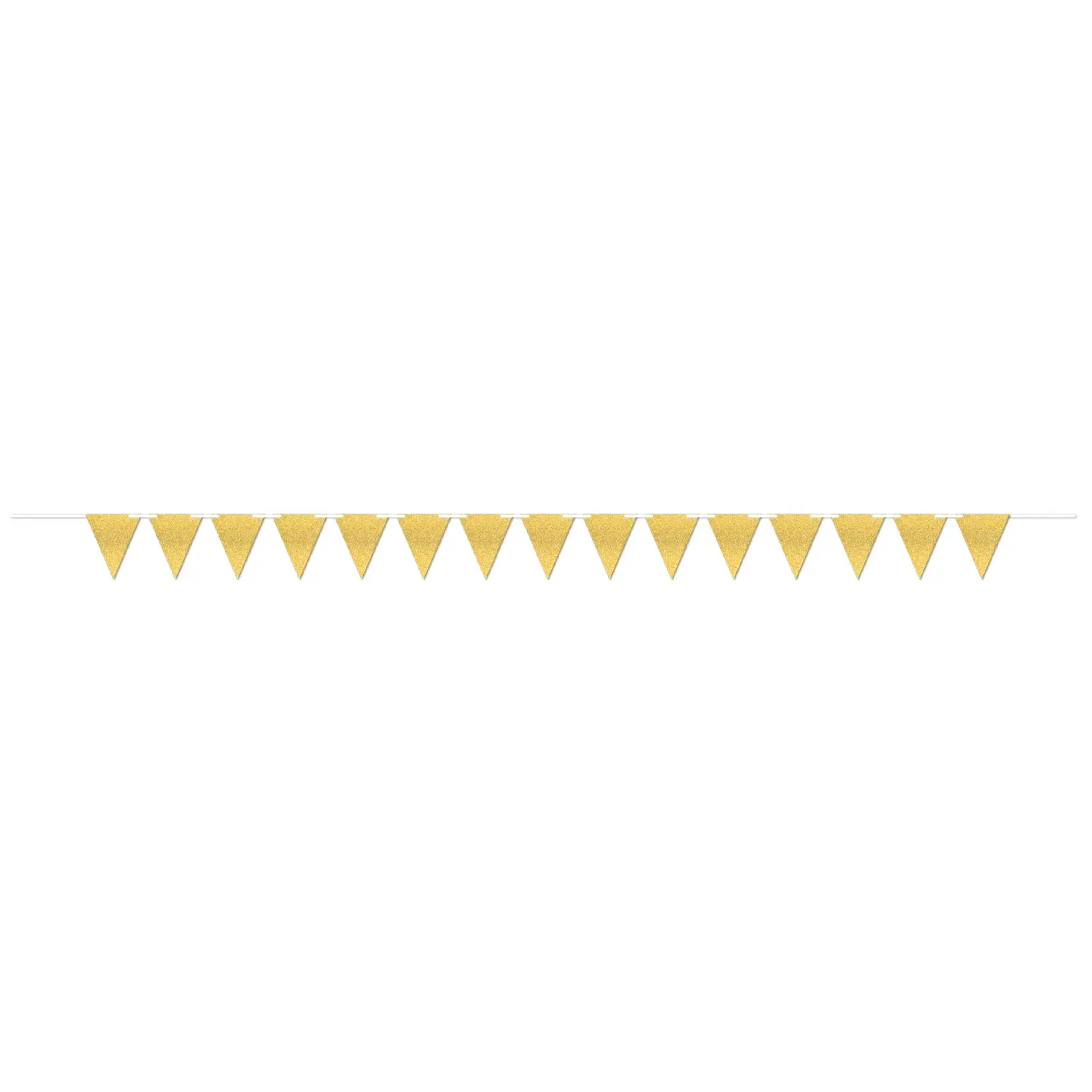 Pennant Banner Glitter 12Ft - Gold