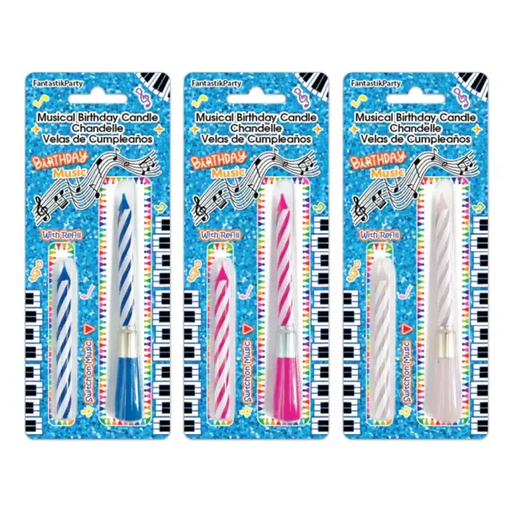Re-Usable Musical Birthday Candle with 1 Re-Fill