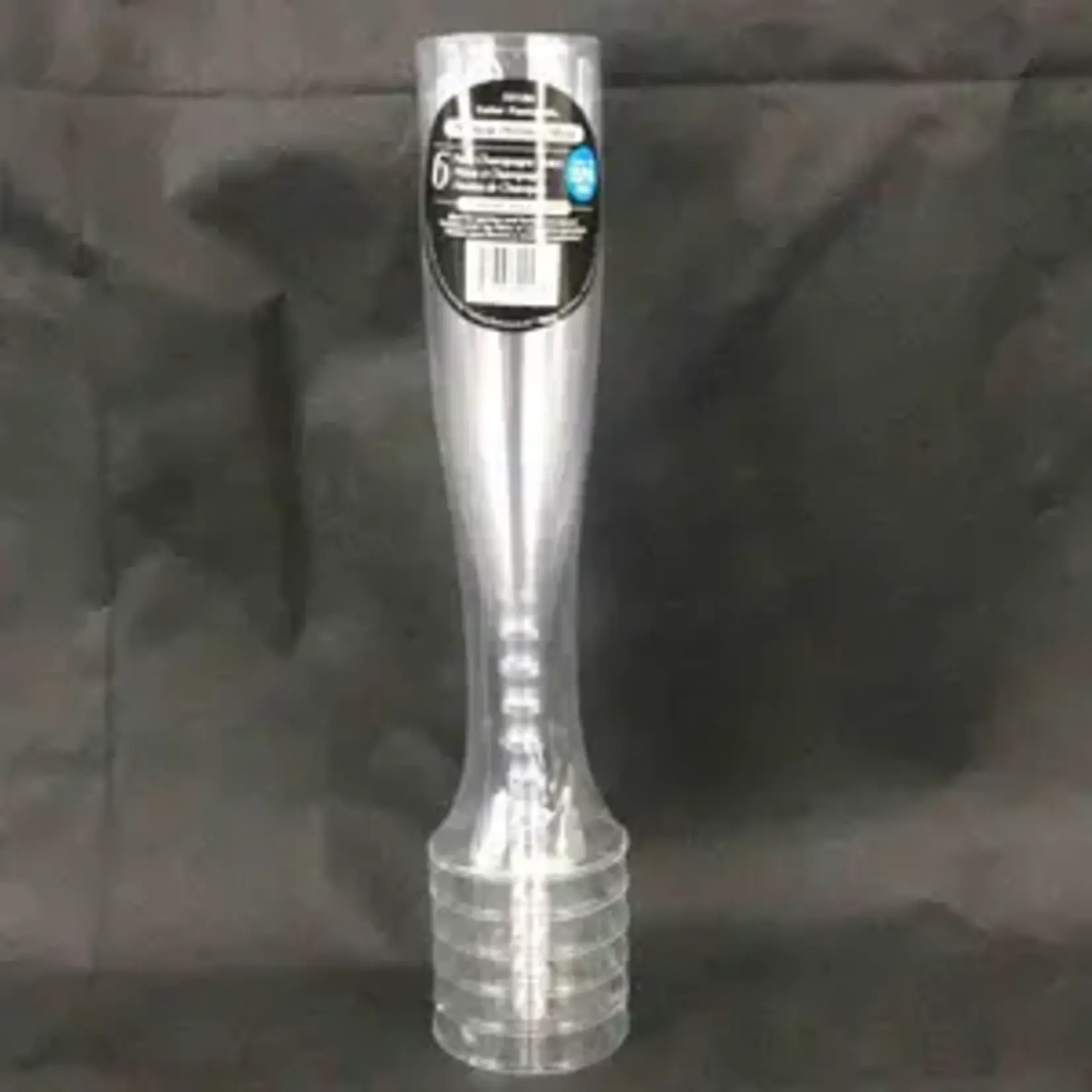 6Ct 4.5Oz Plastic Champagne Flutes, Clear