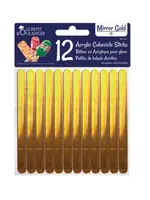 12Pcs Popsicle Sticks - Gold