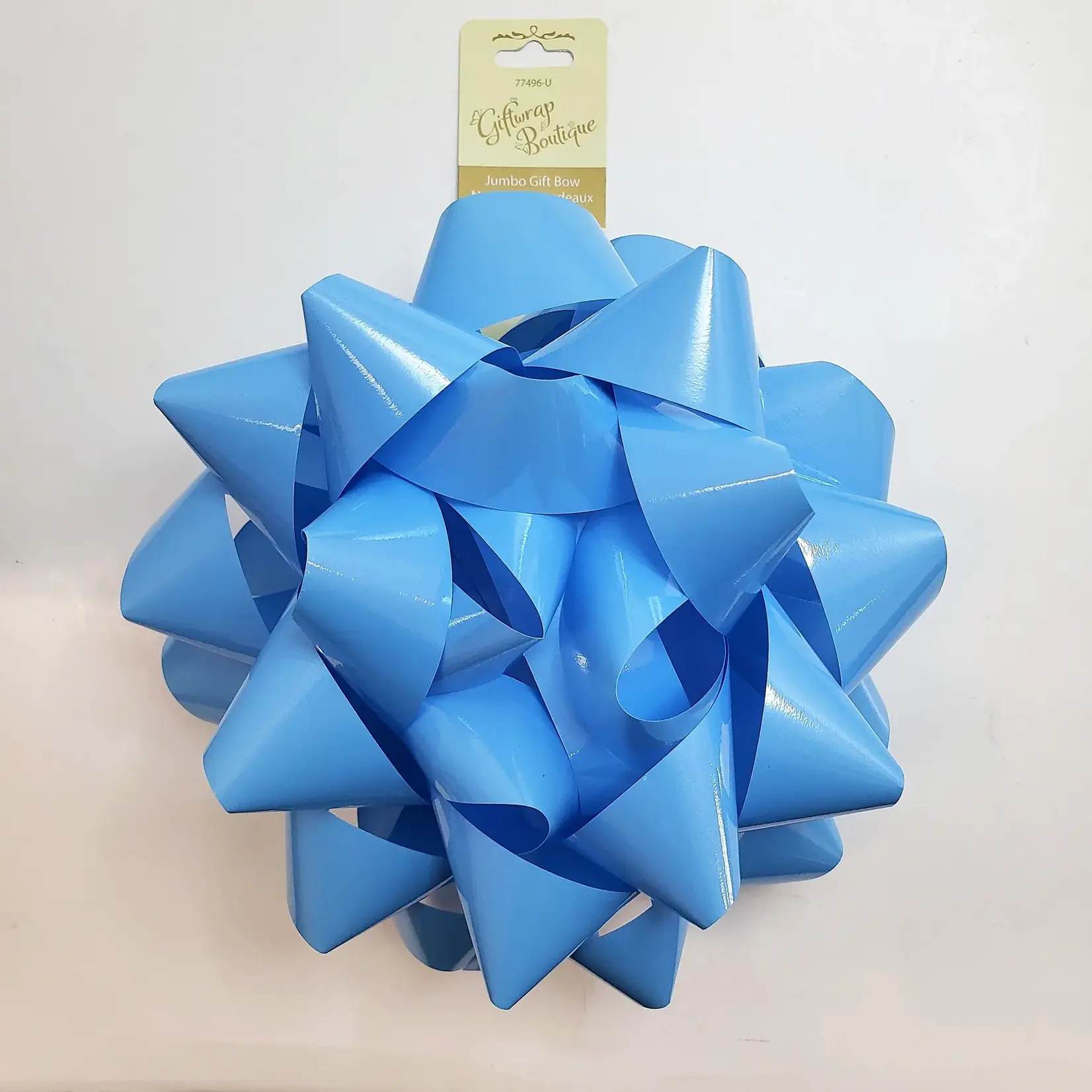 8" Jumbo Star Bow - Baby Blue