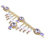 Crystal Motif Rivoli 157x57mm Dangle Amethyst AB Gold Casing