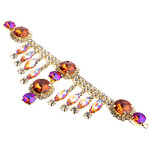 Crystal Motif Rivoli 157x57mm Dangle Orange AB Gold Casing