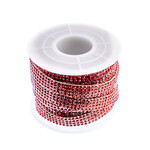 Glass Stone Trim Hot Fix 4 Rows 5M Light Siam