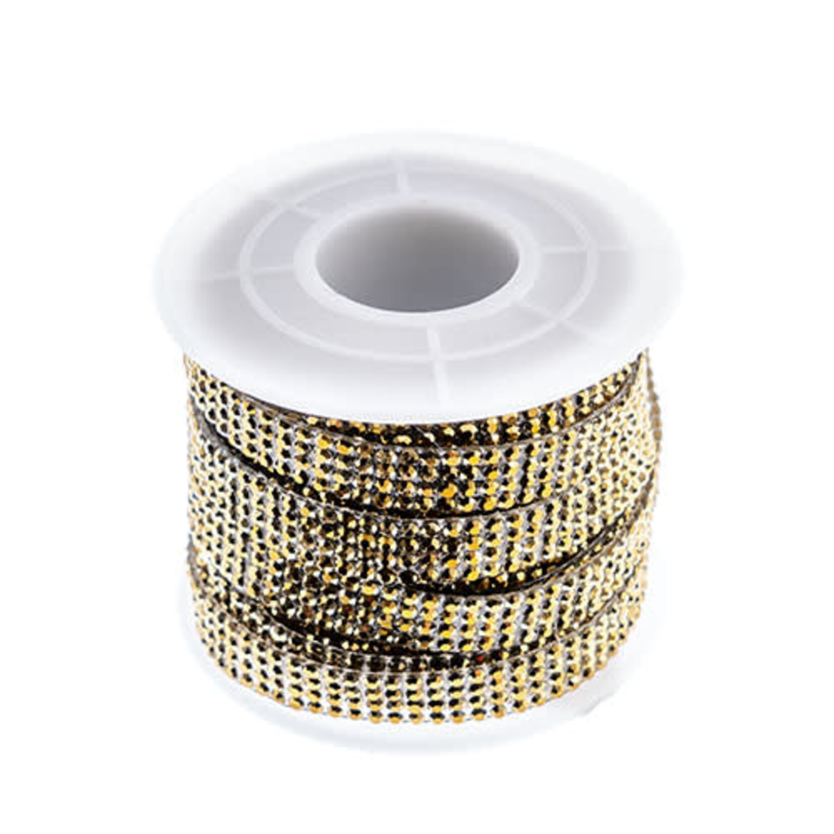 Glass Stone Trim Hot Fix 4 Rows 5M Aurum