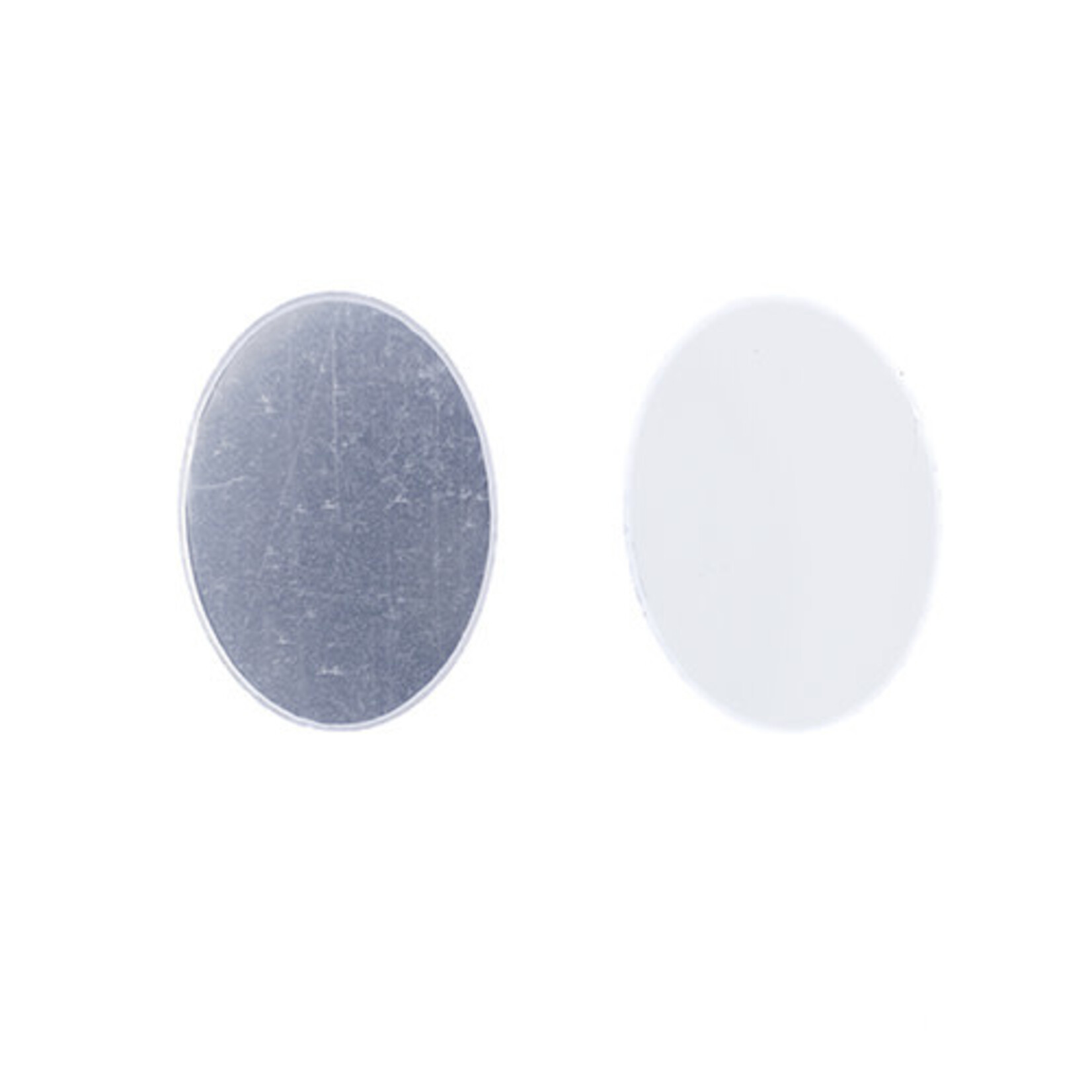 Plastic Mirror Acrylic (100pcs) 18x25mm Oval
