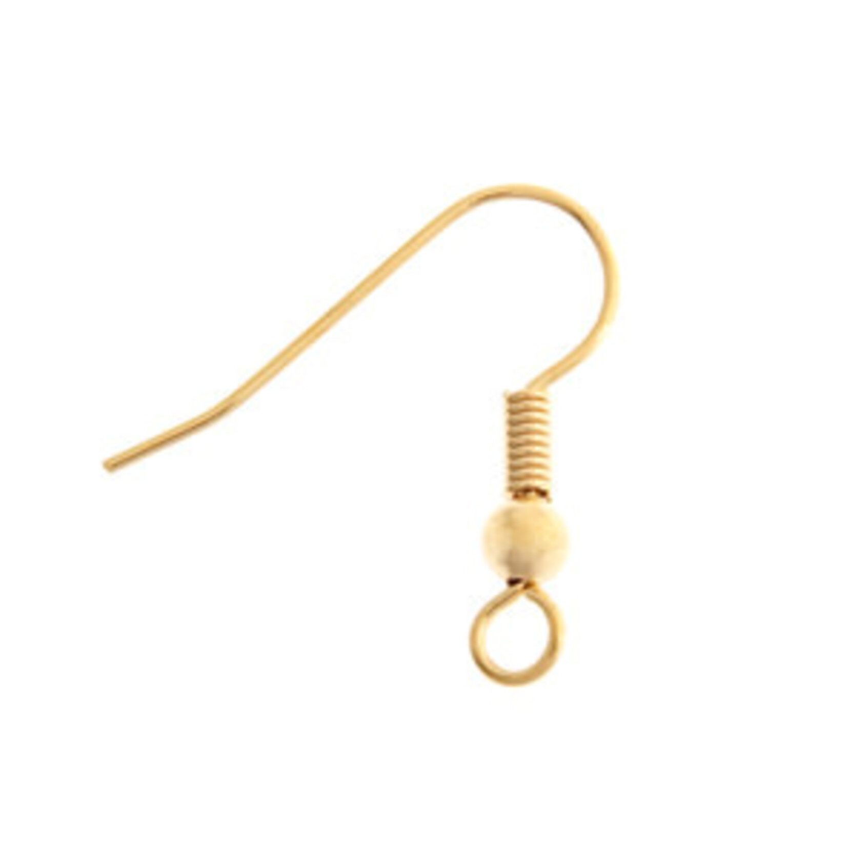Fish Hooks (Brass) W/ Ball And Spring (100Pcs) Gold 18Mm Fish Hook