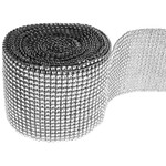 Plastic Mesh Diamond Cut Round 5mm Cup 18Row - Silver