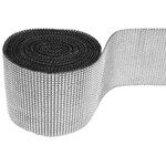 Plastic Mesh Diamond Cut Round 3mm Cup 30row - Silver