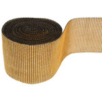 Plastic Mesh Diamond Cut Round 3mm Cup 30row - Gold