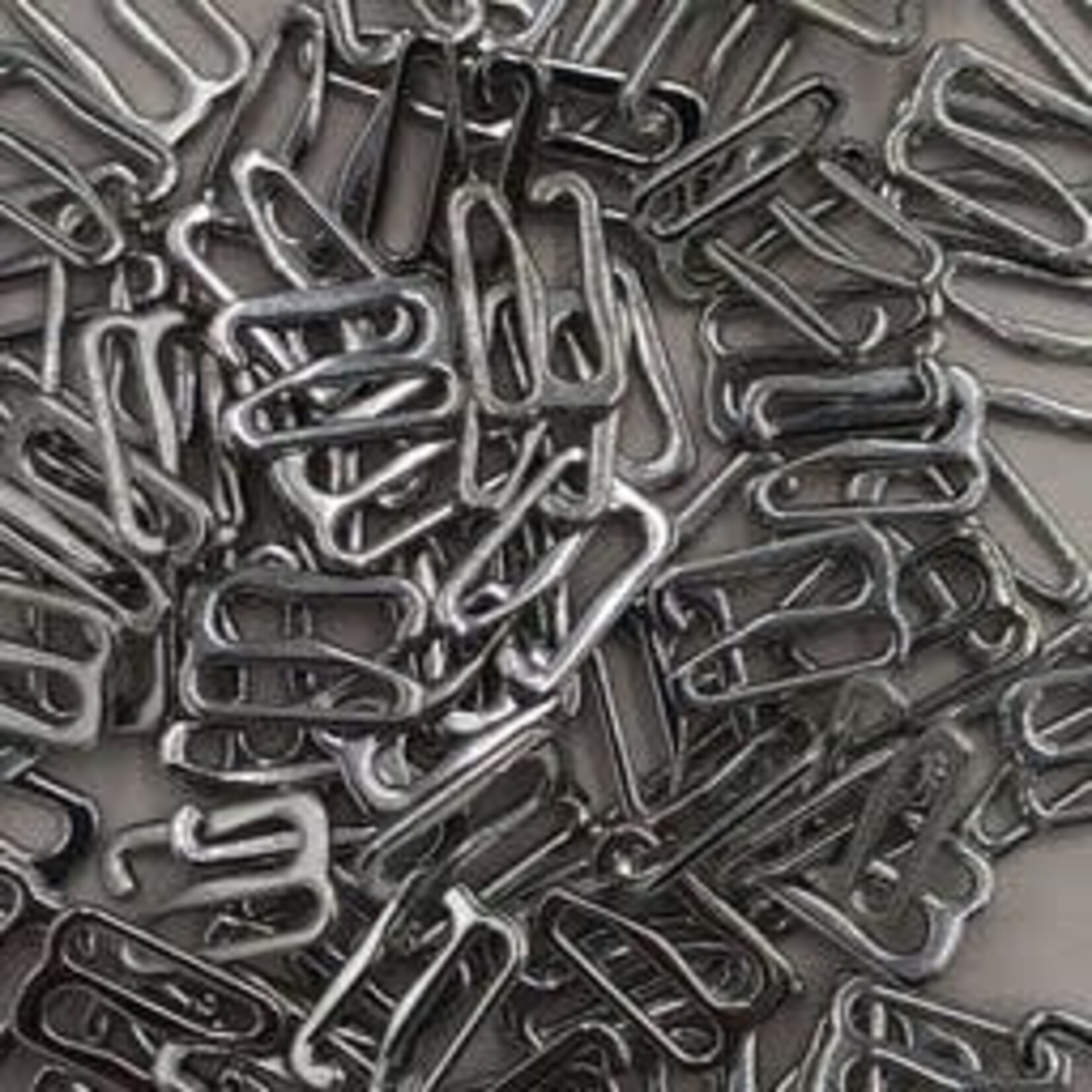 Bra Open Hook (12mm) 1/2 Inch (100pcs/pk) - Silver