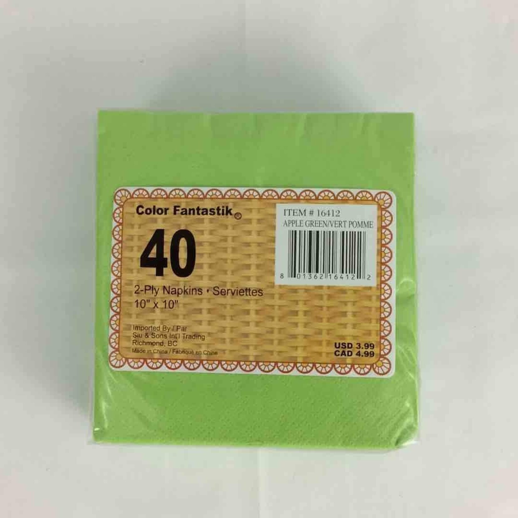 Color Fantastik 2-Ply Napkin 10 inches x 10 inches (30 pieces)