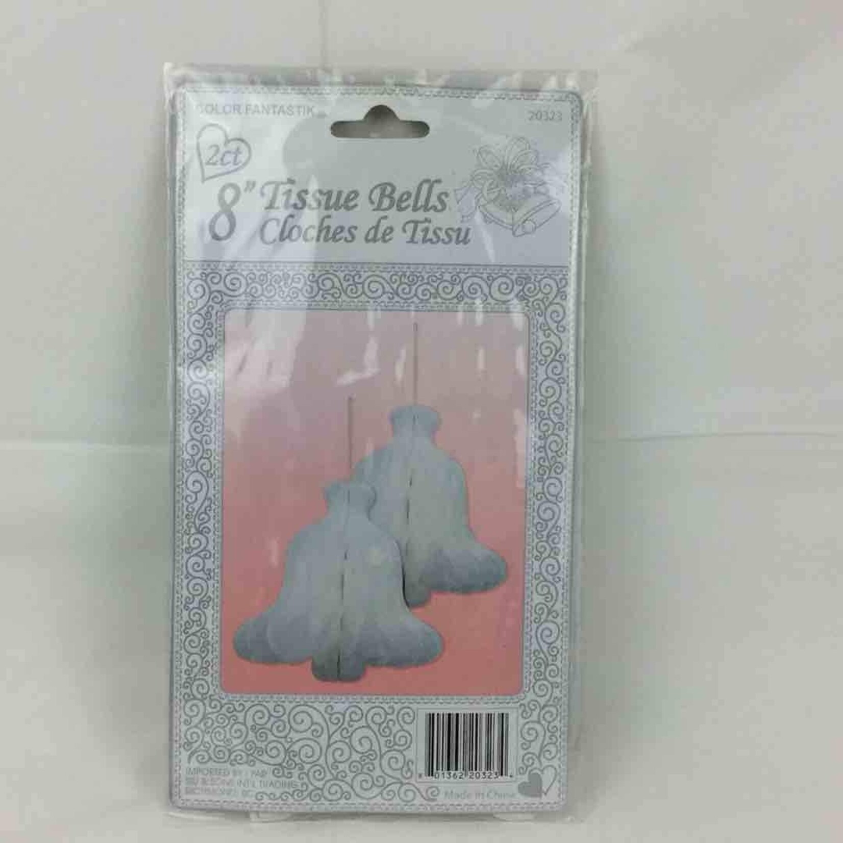 8" Tissue Bells 2Ct White