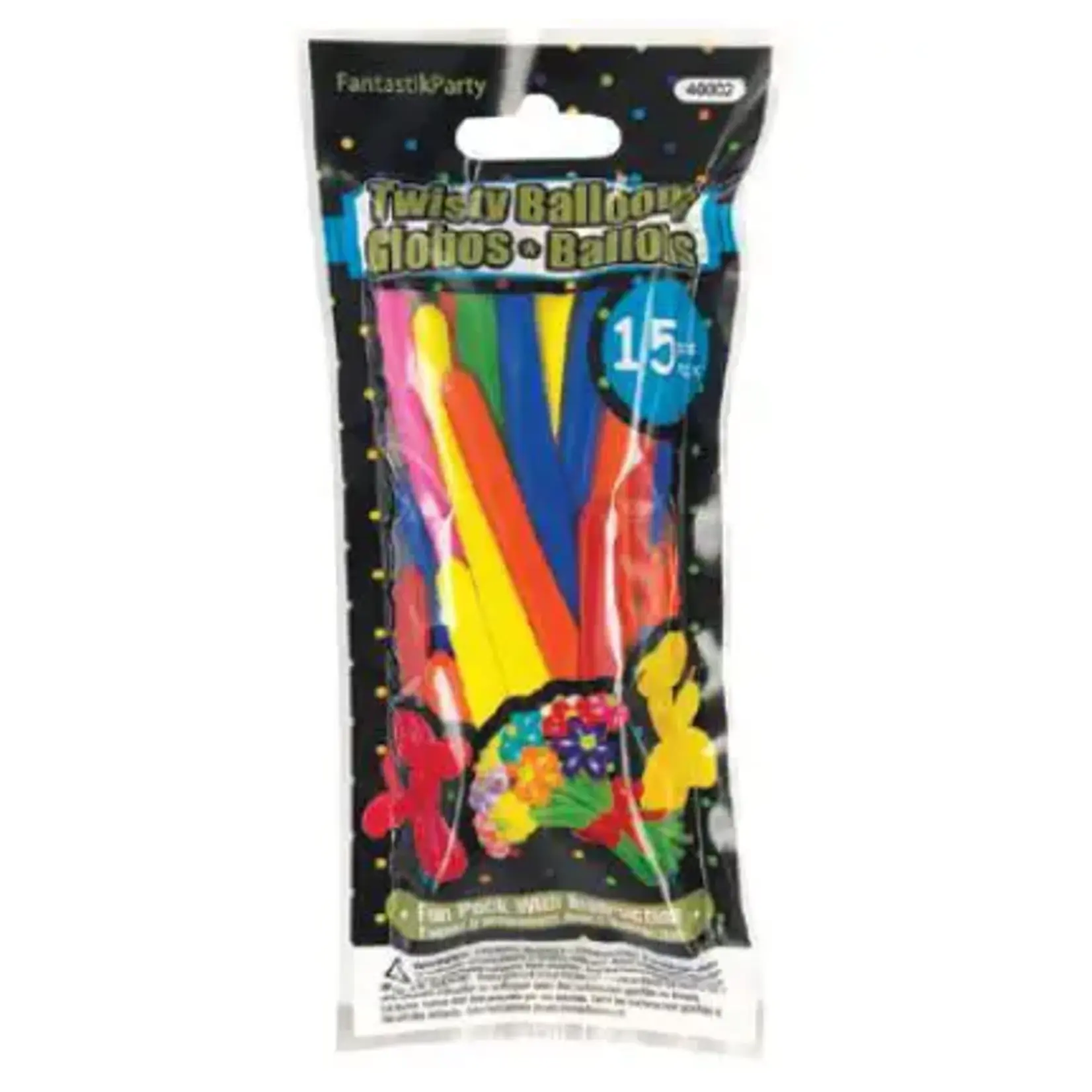 Twisty Balloon 15Ct Assorted