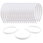 Hair Bands Plastic Without Teeth White