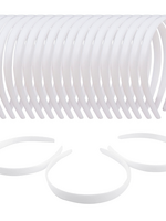 Hair Bands Plastic Without Teeth White