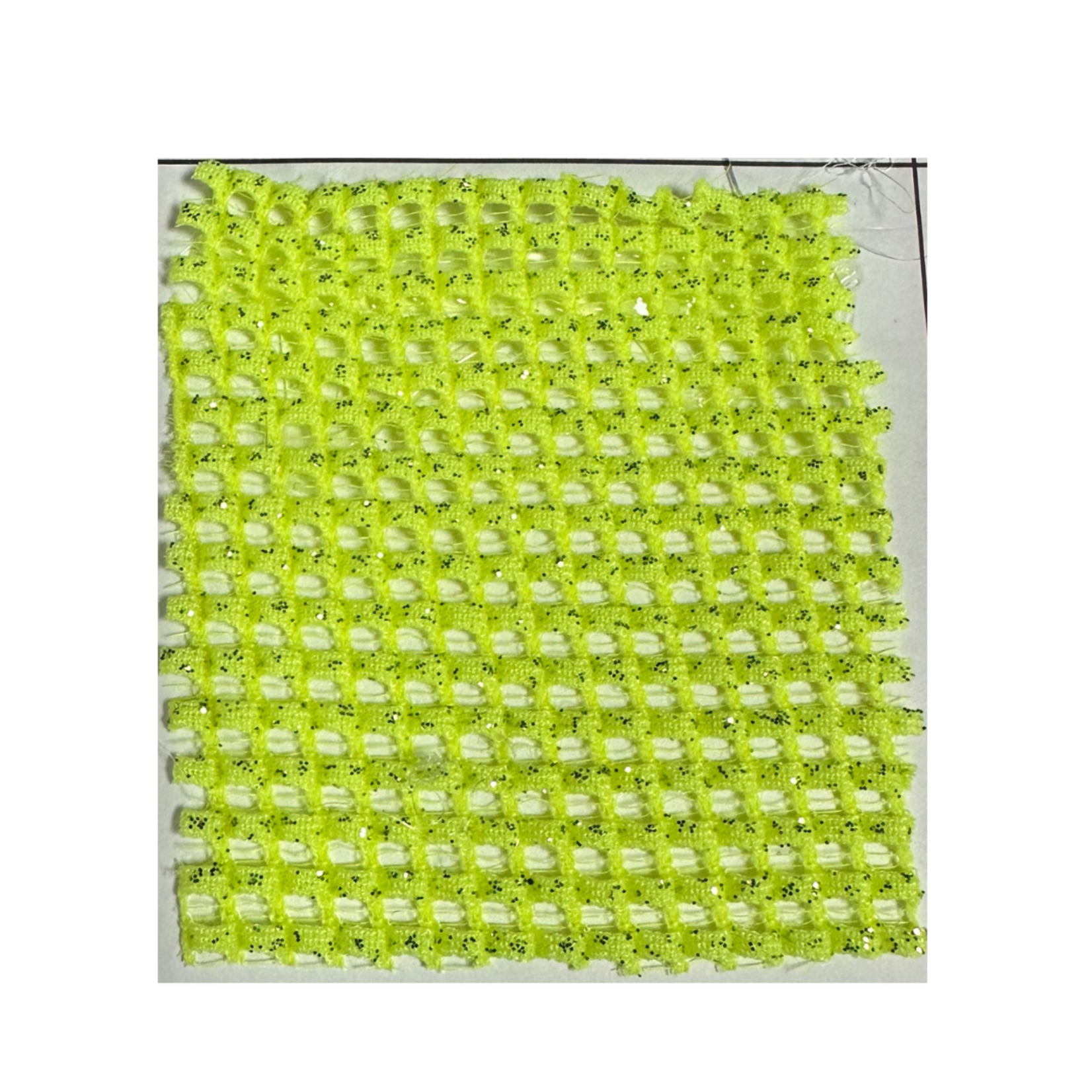 Nylon Kang Kang Glitter Fabric - Neon Yellow/Light Green