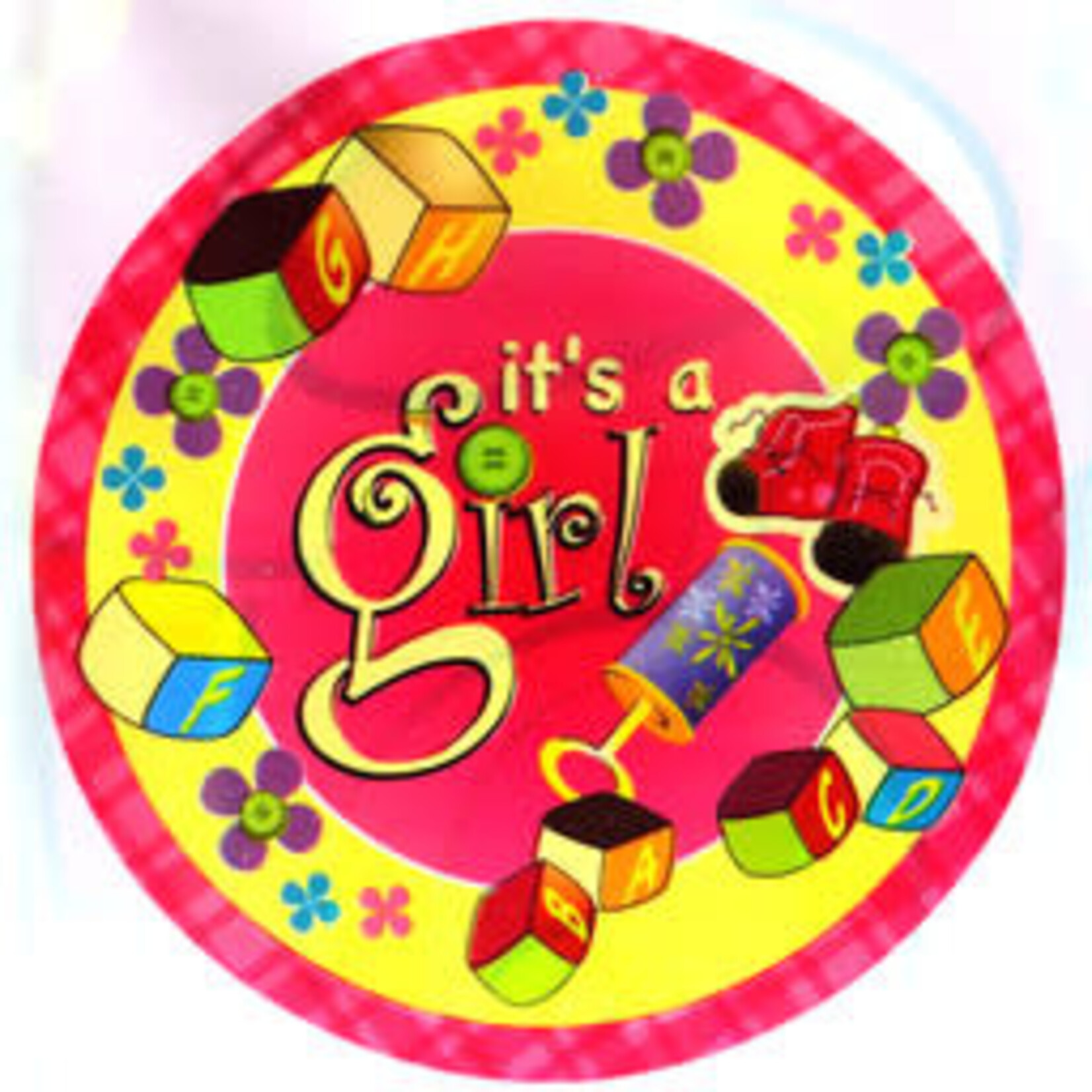 18" 2 Sided Printed Mylar Balloon It's A Girl 1