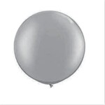Giant Latex Balloons, Metallic Silver 30" (2pcs)