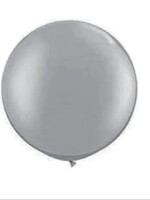 Giant Latex Balloons, Metallic Silver 30" (2pcs)