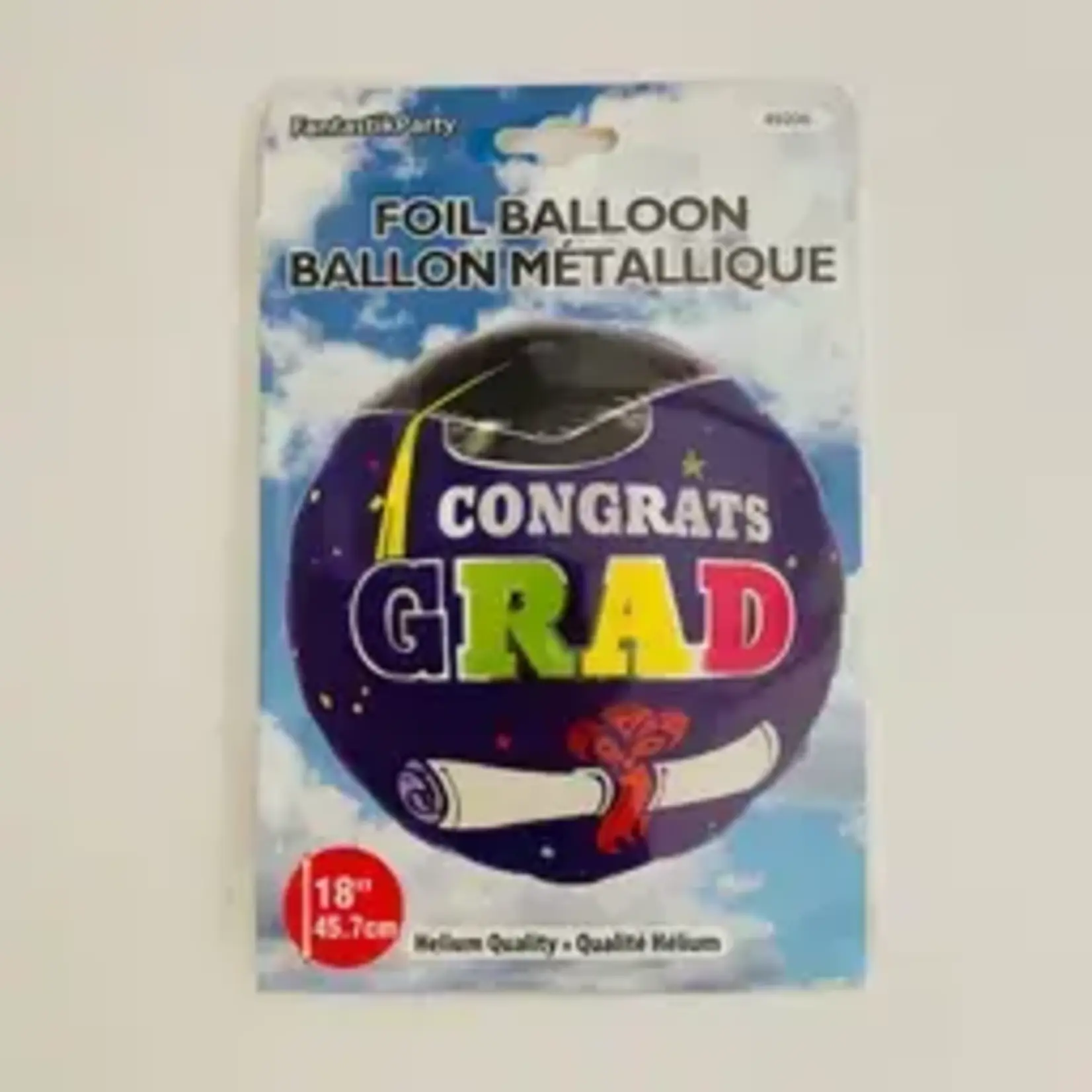 18" Round Foil Balloon - Graduation