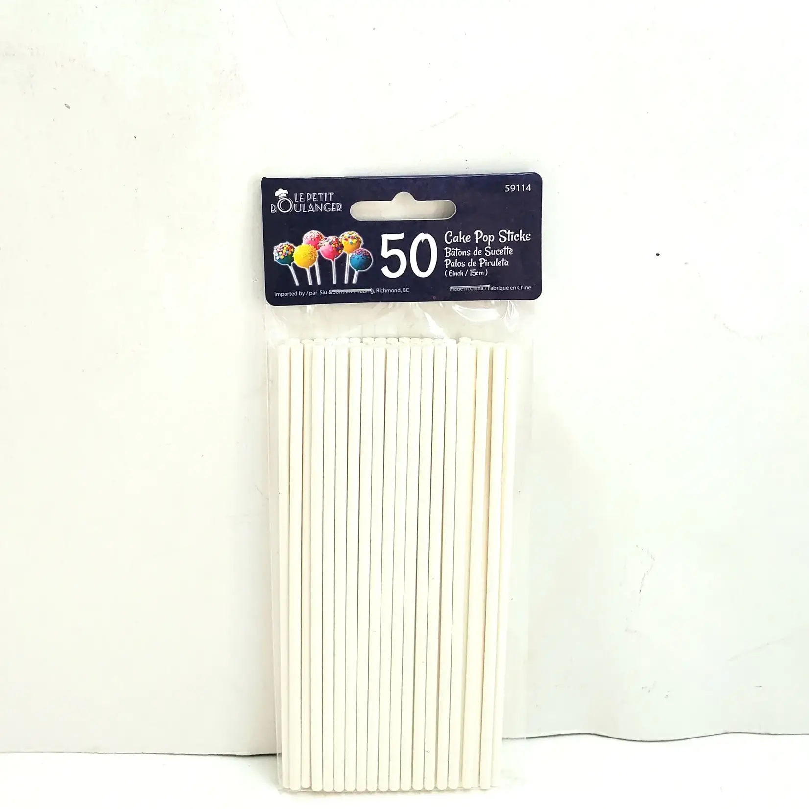 Cake Pop Sticks 6" 50ct - White