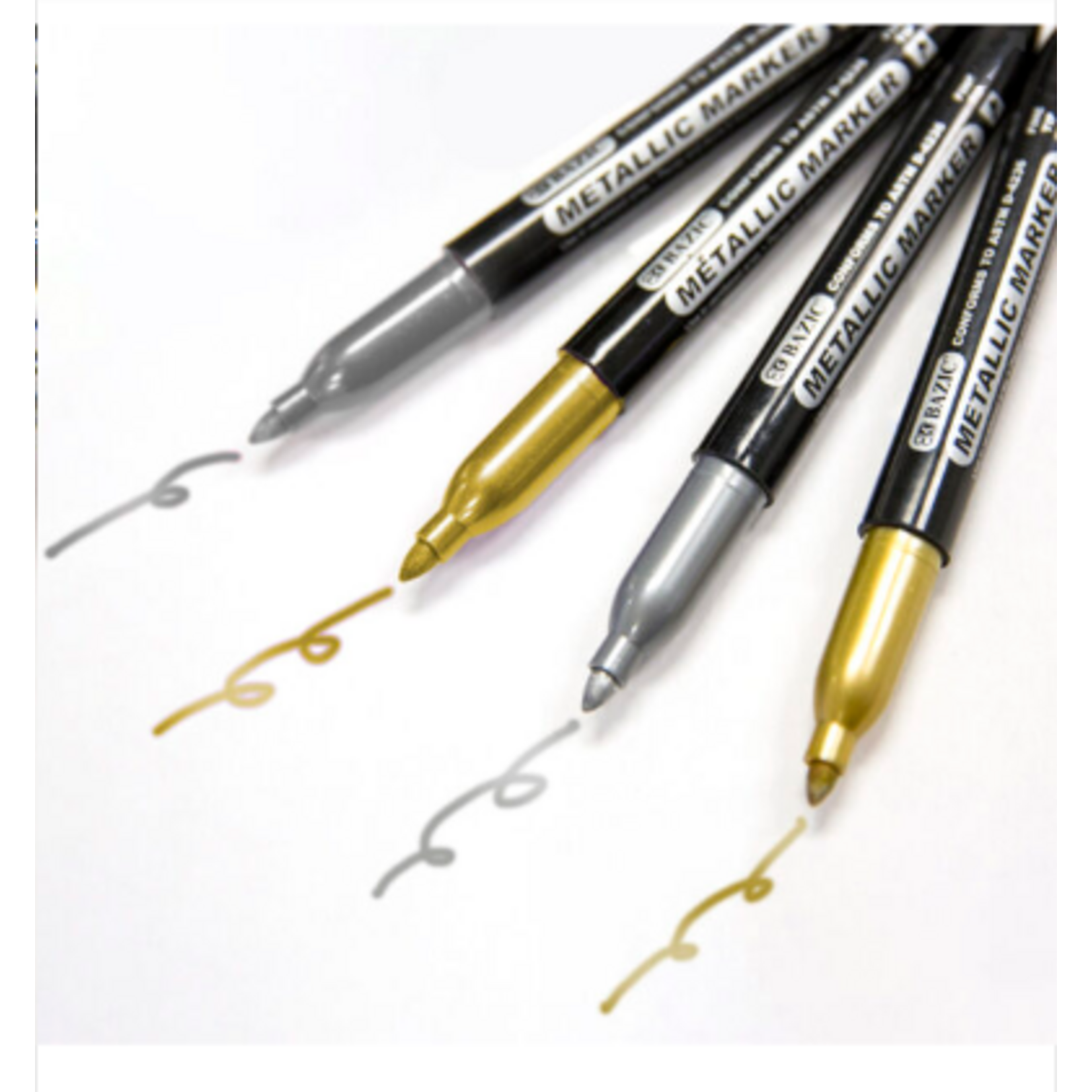 Bazic Bazic Metallic Markers (2/Pk) - Silver & Gold