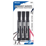Bazic Bazic Chisel Tip Permanent Marker( 3/Pk) - Black