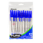 Bazic Bazic Pure Blue Stick Pen (12/Pk)