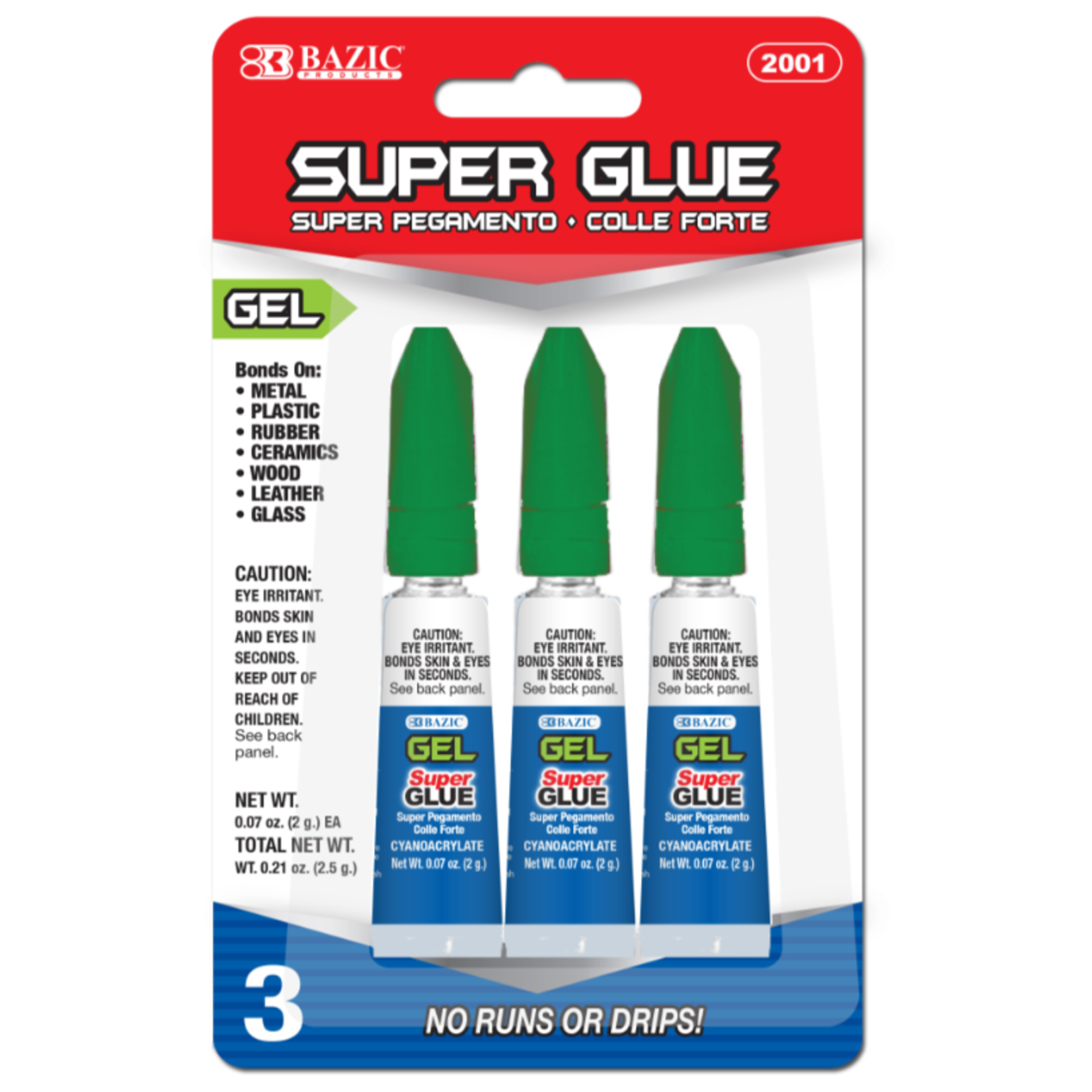 Bazic Bazic Super Glue 0.07oz (3/Pack)