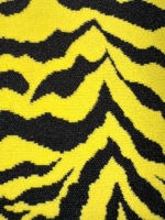 Jacquard Tiger Fabric - Black & Yellow