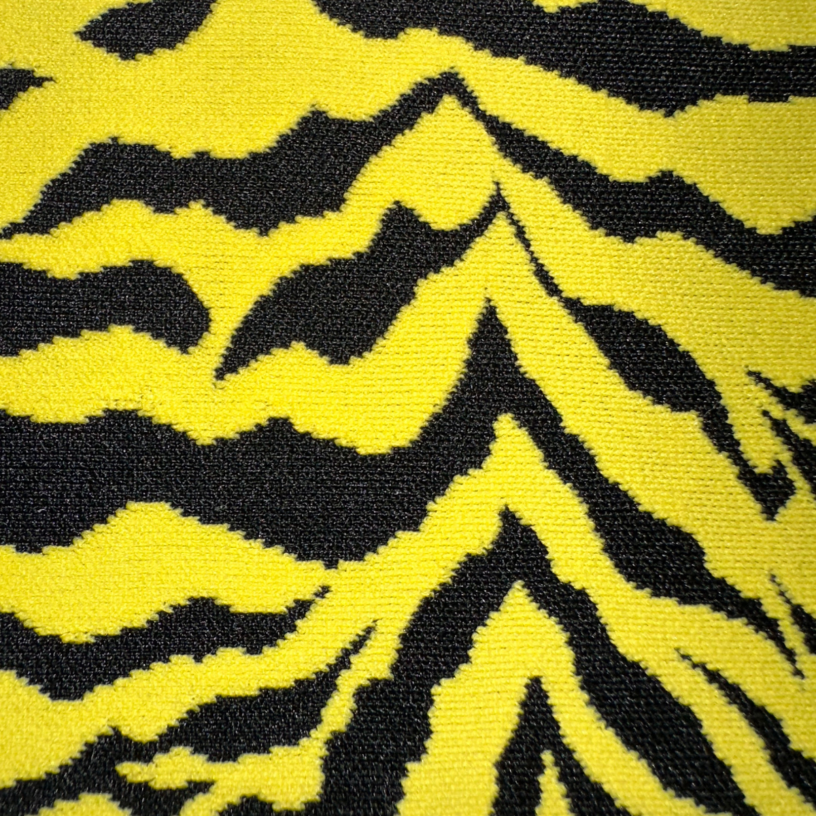 Jacquard Tiger Fabric - Black & Yellow