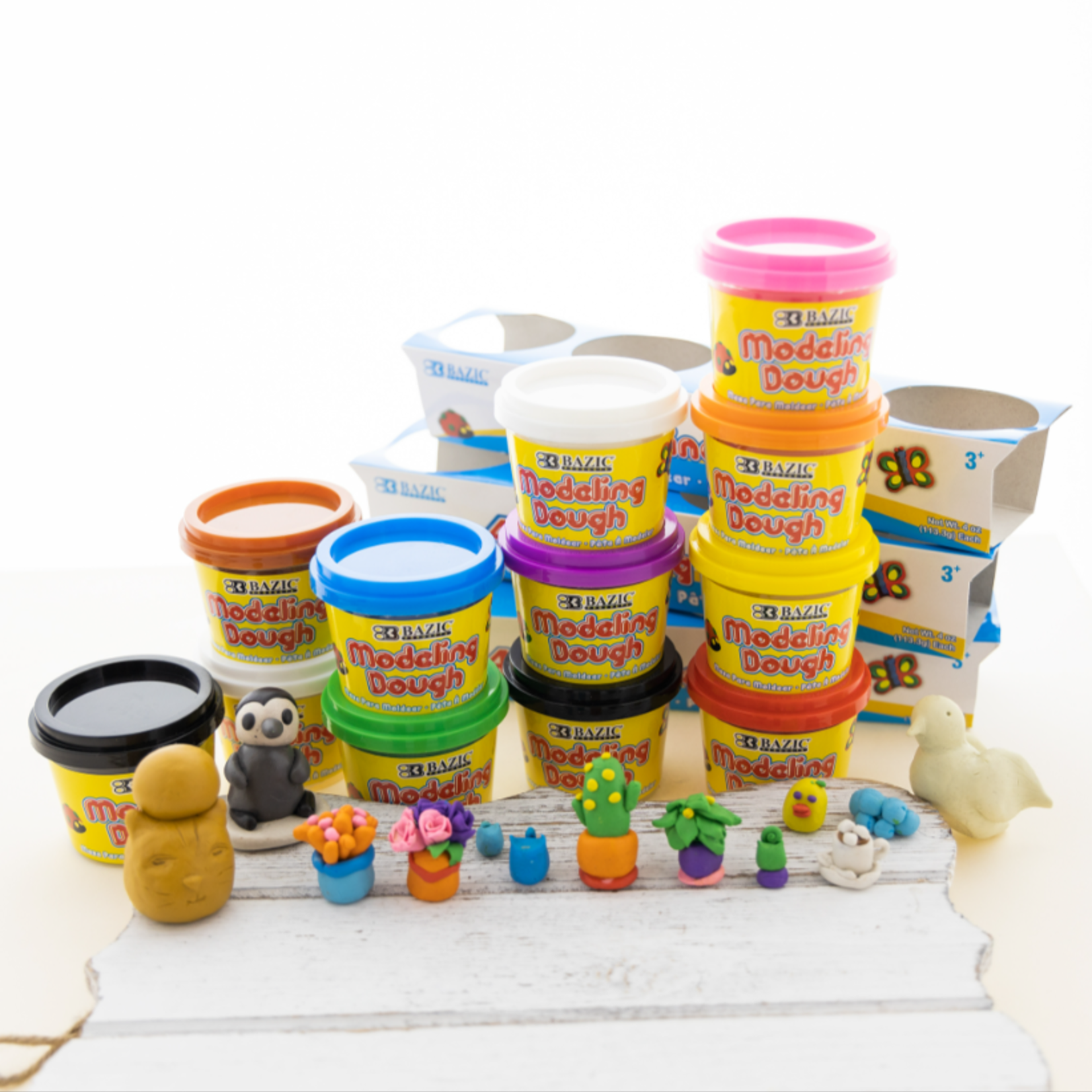 Bazic Bazic Primary Color Modeling Dough 4oz (4/Pk)