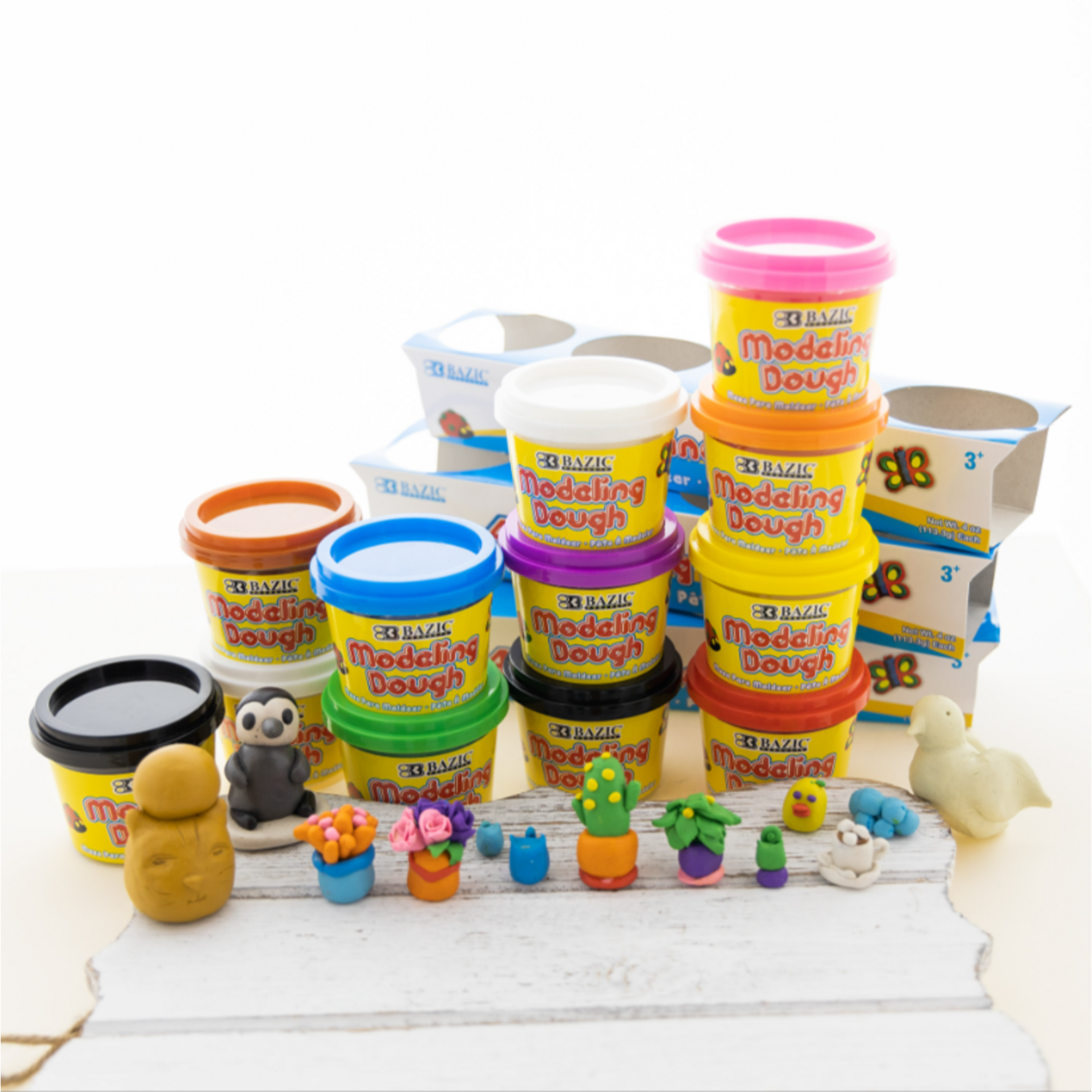 Bazic Bazic Primary Color Modeling Dough 4oz (4/Pk)