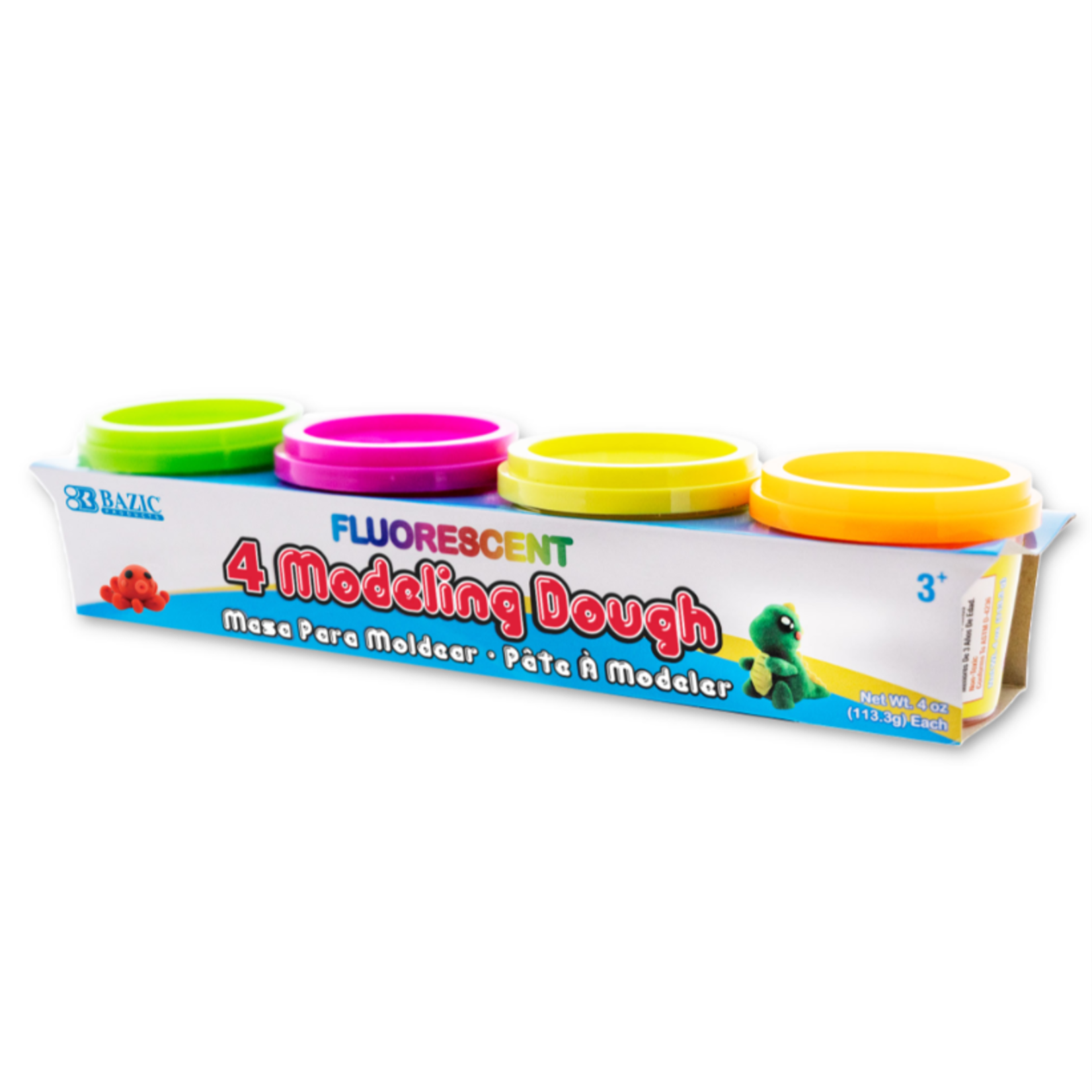 Bazic Bazic Fluorescent Color Modeling Dough 4oz (4/Pk)