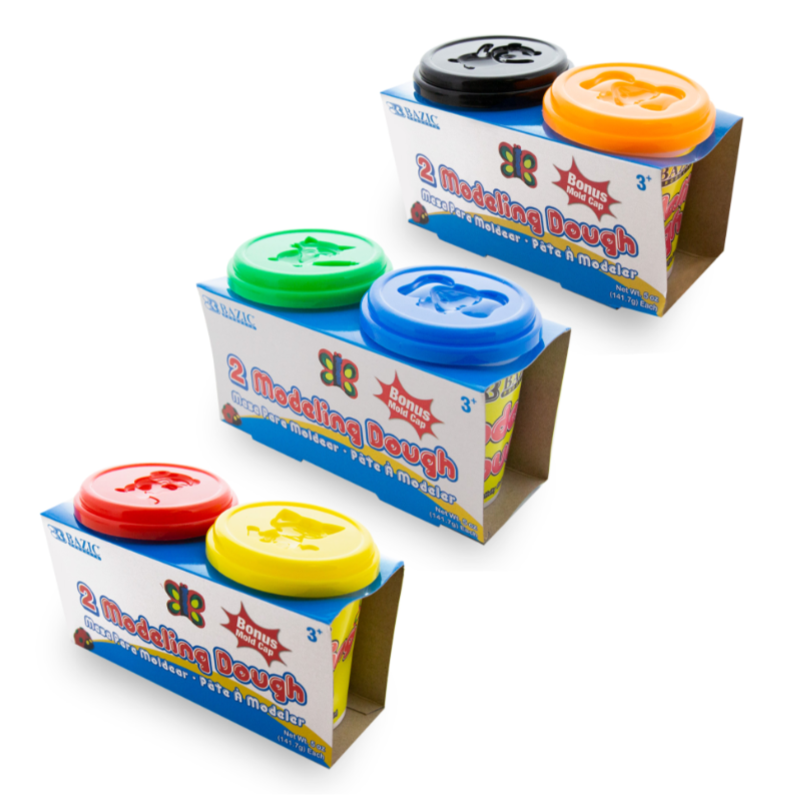 Bazic Bazic Multi Color Modeling Dough 5oz (2/Pk)