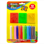 Bazic Bazic 12 Color Modeling Clay Sticks W/3 Molding 160g