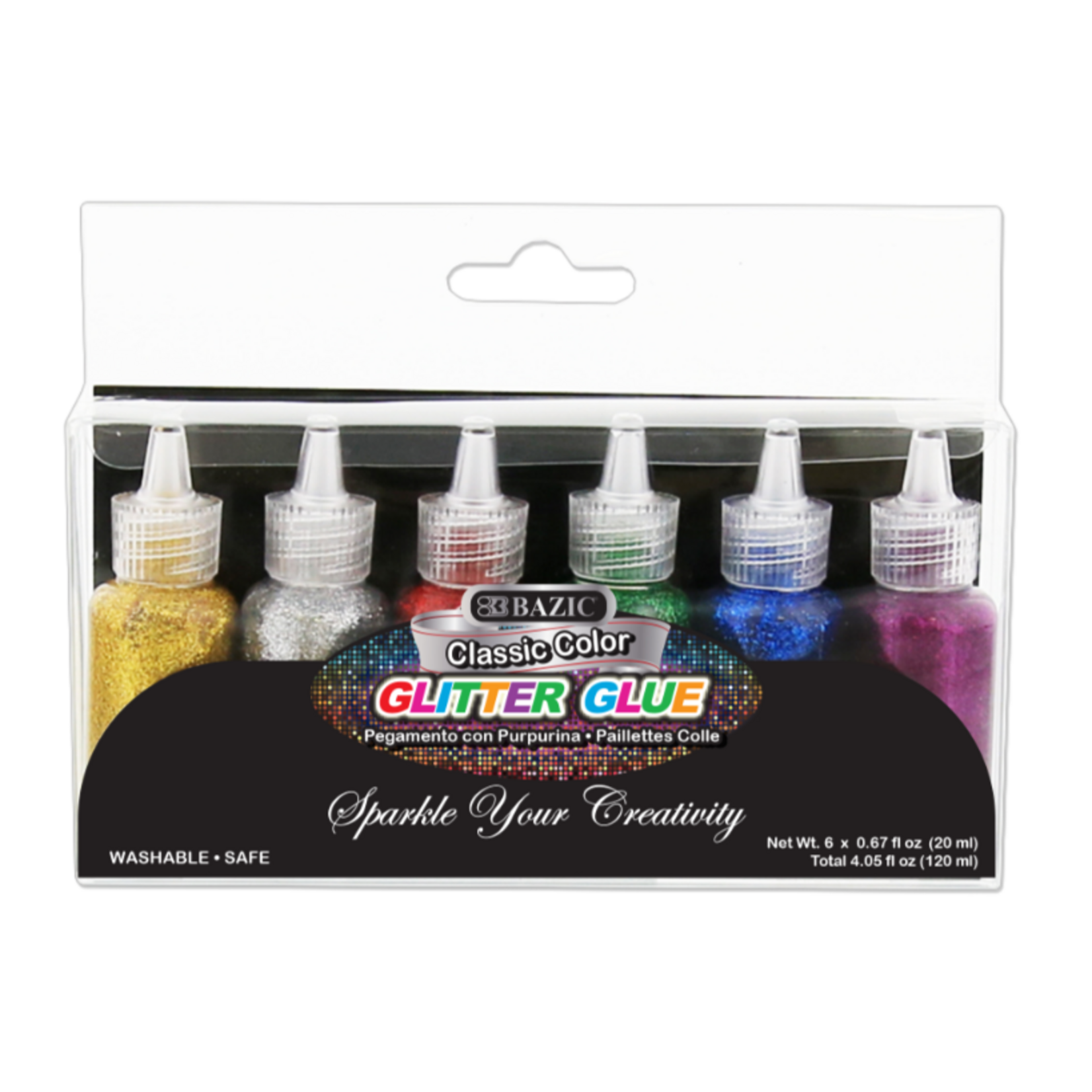 Bazic Bazic 6 Classic Color Glitter Glue 20ml/0.67oz