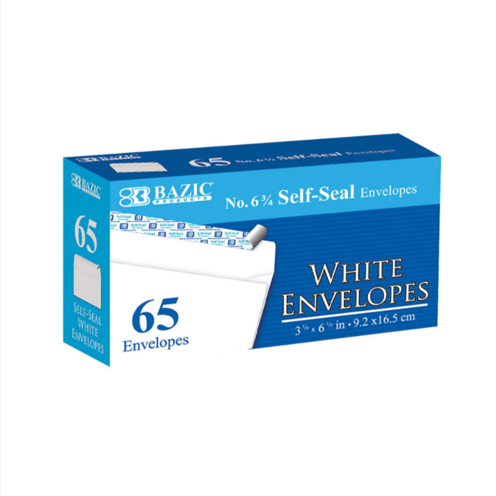 Bazic Self-Seal White Envelopes 3/4 (65/Pk)